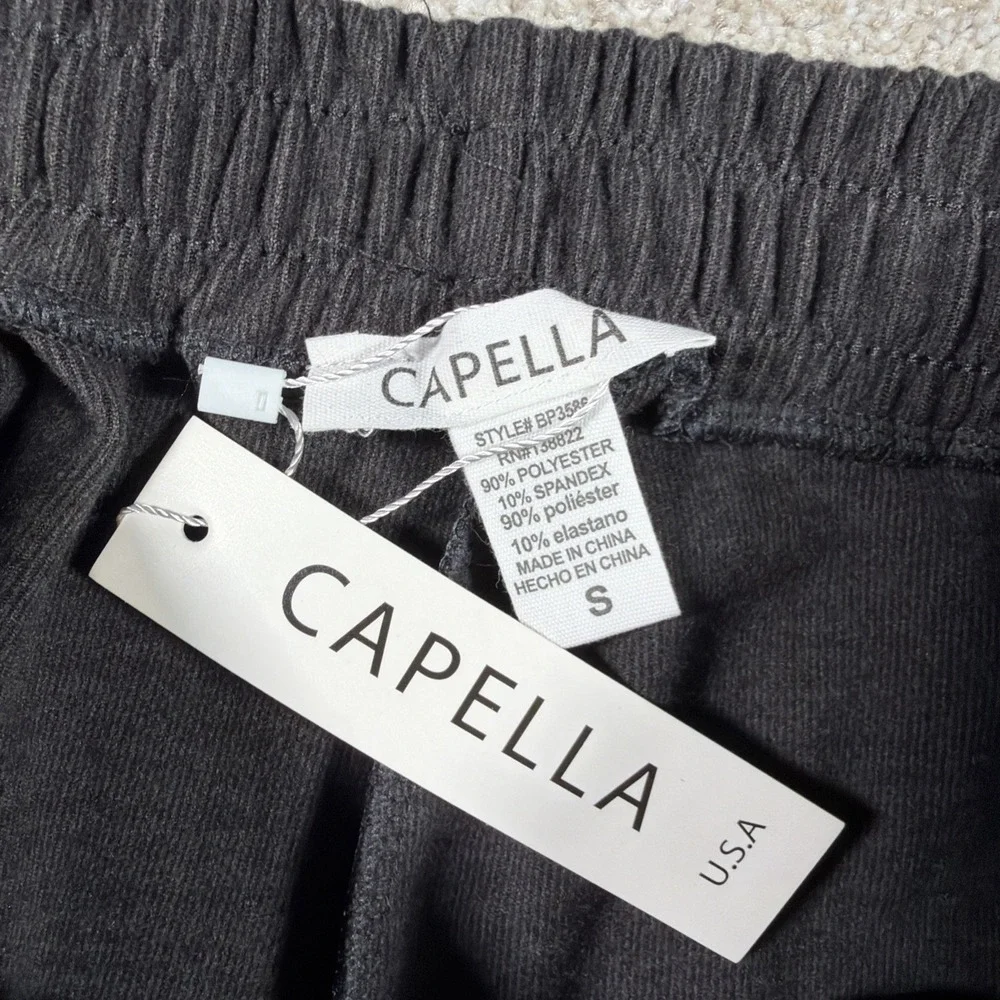 Capella Womens‎ Jogger Sweatpants Small Gray Workout Gym Athleisure Comfort NEW